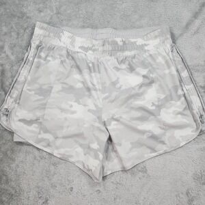 Avia Shorts Womens XL Gray Camo Athletic Lined Drawstring Quick Dry Performance‎